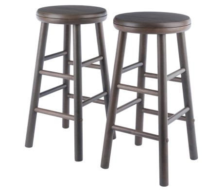 Shelby 2-Pc Swivel Seat Counter Stool Set, Oyster Gray