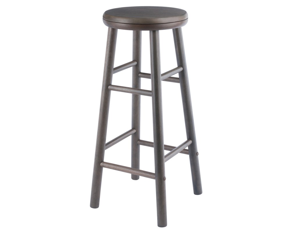 Shelby 2-Pc Swivel Seat Bar Stool Set, Oyster Gray