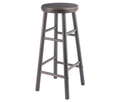 Shelby 2-Pc Swivel Seat Bar Stool Set, Oyster Gray