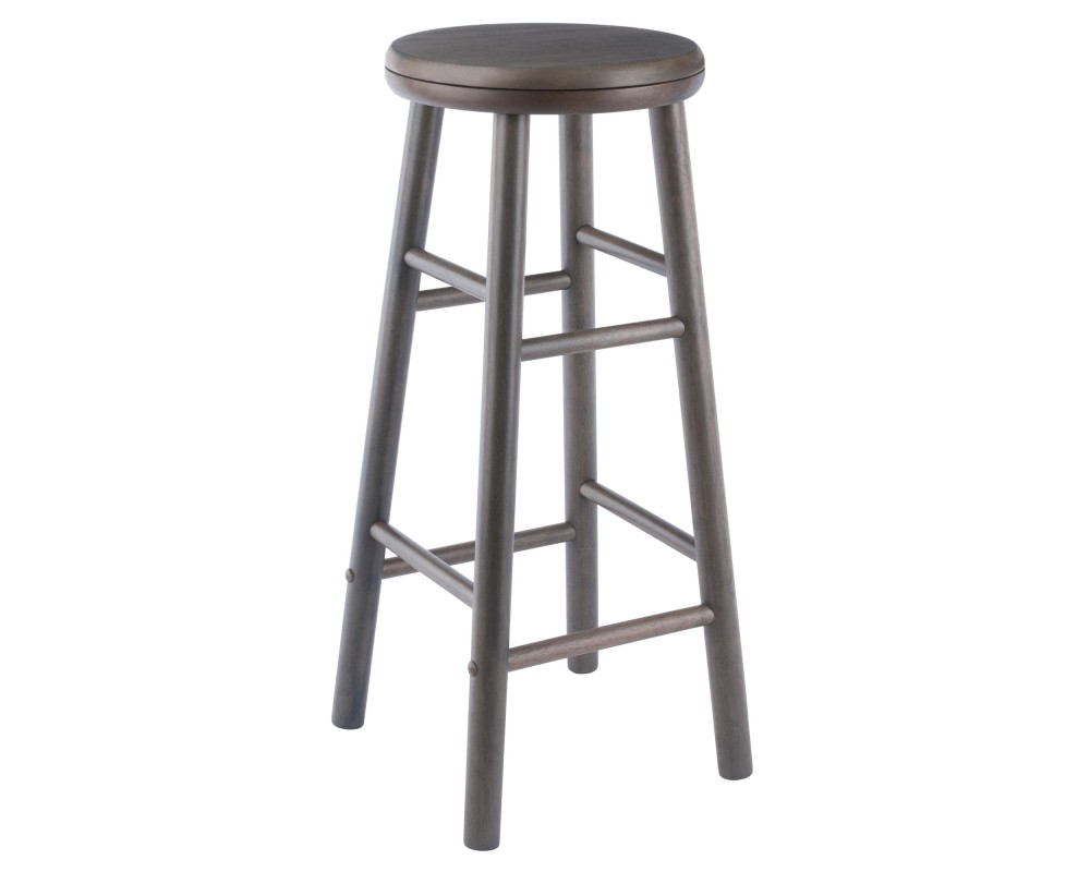 Shelby 2-Pc Swivel Seat Bar Stool Set, Oyster Gray