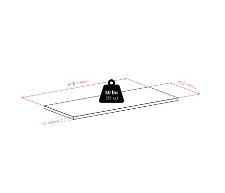 Kenner Modular Tabletop, 57' Wide, Reclaimed Wood