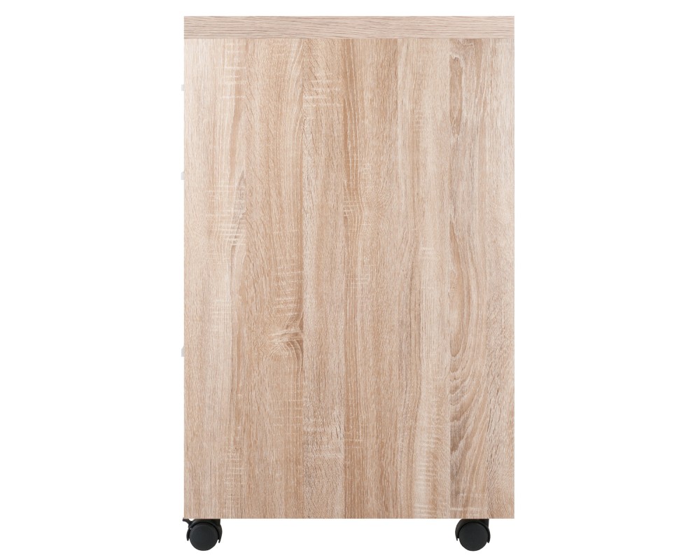 Kenner Mobile File Cabinet, 16' Wide, 29' High, Reclaimed Wood and White