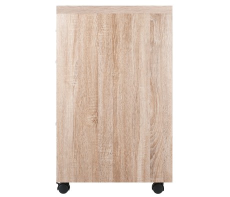 Kenner Mobile File Cabinet, 16' Wide, 29' High, Reclaimed Wood and White