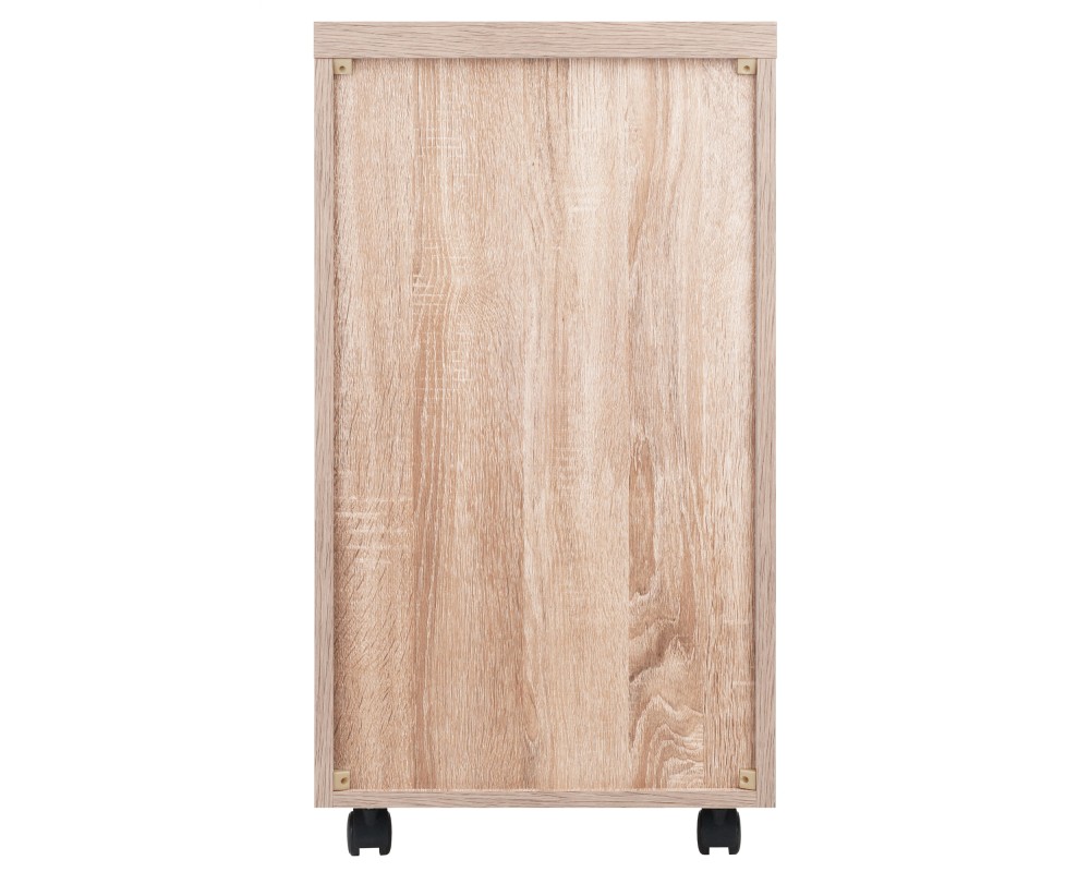 Kenner Mobile File Cabinet, 16' Wide, 29' High, Reclaimed Wood and White