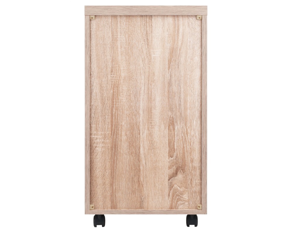 Kenner Open-Shelf Mobile Cabinet, 16' Wide, 29' Wide, Reclaimed Wood and White