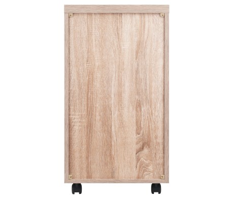 Kenner Open-Shelf Mobile Cabinet, 16' Wide, 29' Wide, Reclaimed Wood and White