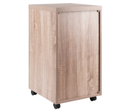 Kenner Open-Shelf Mobile Cabinet, 16' Wide, 29' Wide, Reclaimed Wood and White