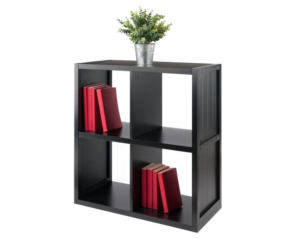 Timothy 2x2 Storage Cube Shelf, Black