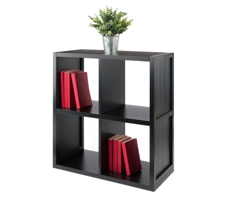Timothy 2x2 Storage Cube Shelf, Black