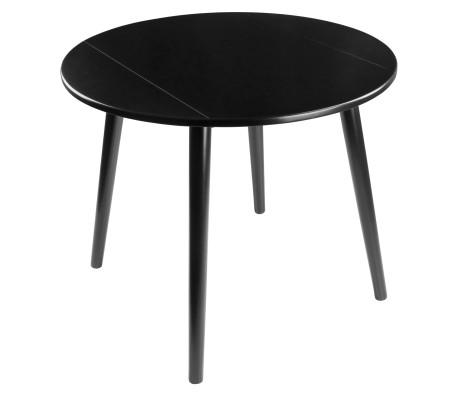 Moreno Extendable Round Dining Table, 35' Wide, Black