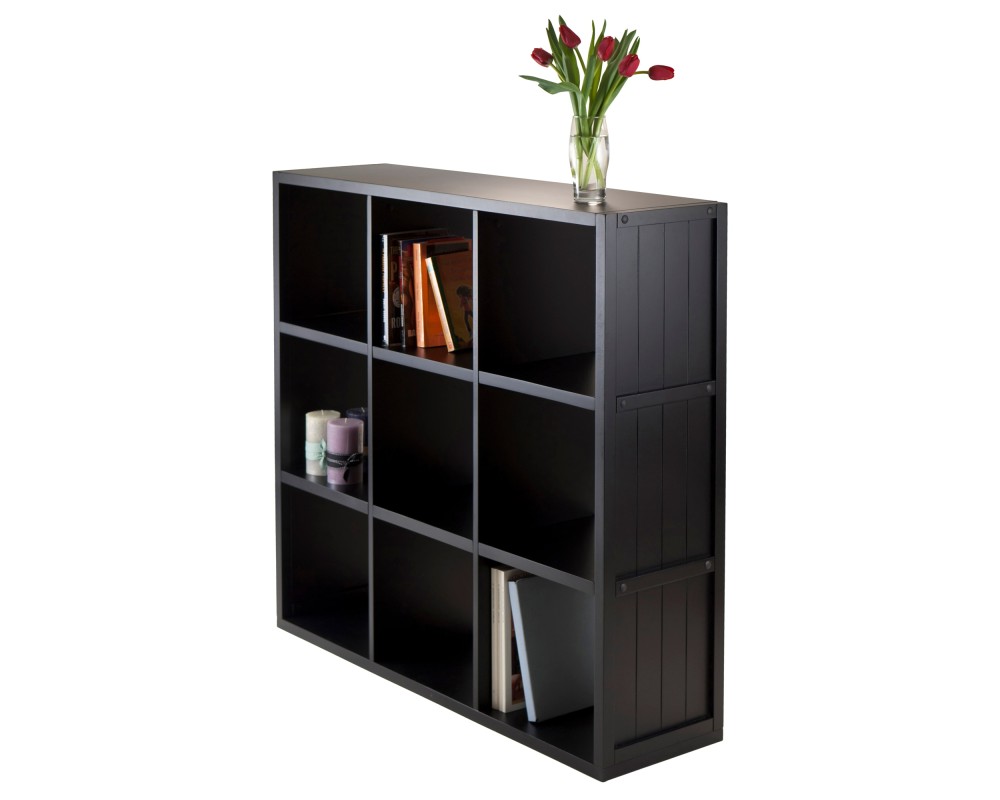 Timothy 3x3 Storage Cube Shelf, Black