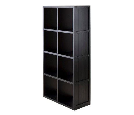 Timothy 8-Cube Storage Shelf, 53 High, 26 Wide, Black