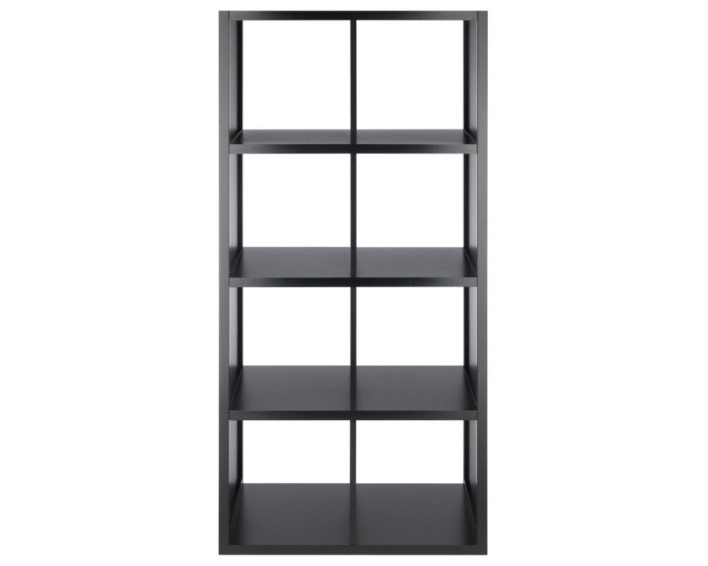 Timothy 8-Cube Storage Shelf, 53 High, 26 Wide, Black