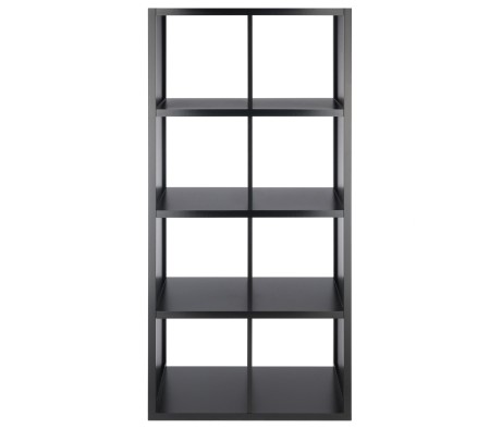 Timothy 8-Cube Storage Shelf, 53 High, 26 Wide, Black