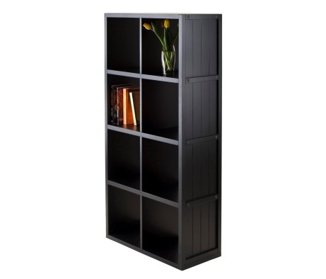 Timothy 8-Cube Storage Shelf, 53 High, 26 Wide, Black