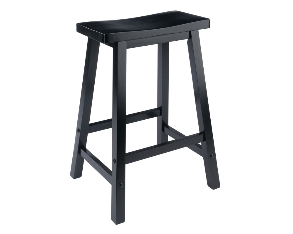 Satori Saddle Seat Counter Stool, Black