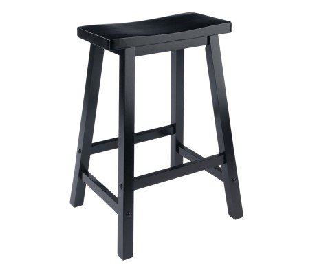 Satori Saddle Seat Counter Stool, Black