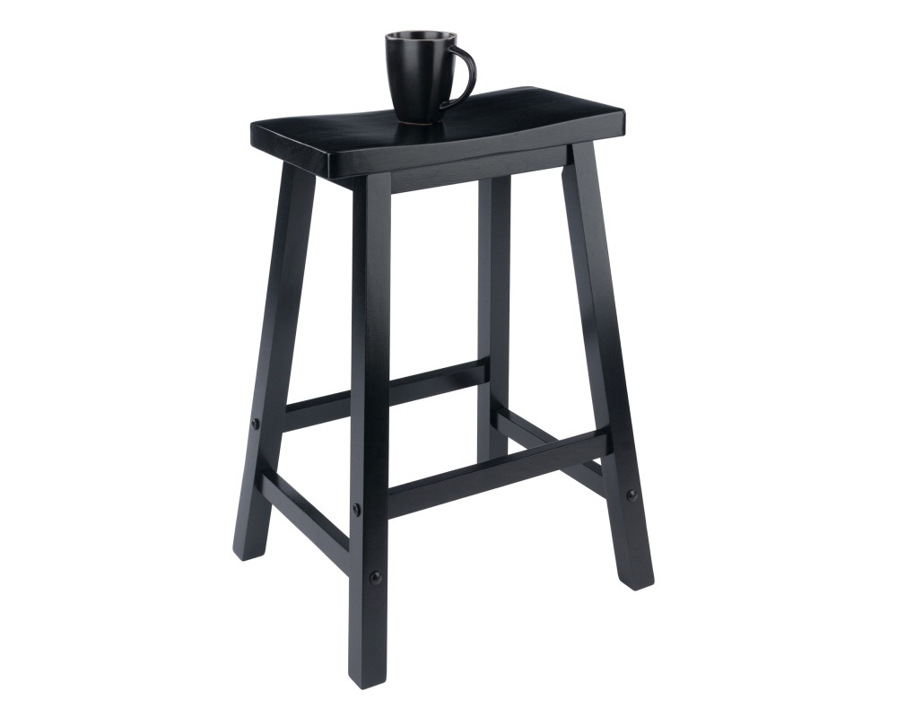Satori Saddle Seat Counter Stool, Black