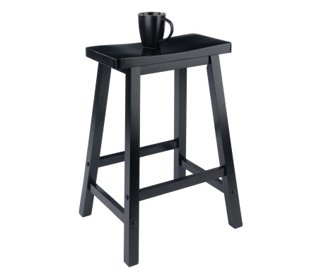 Satori Saddle Seat Counter Stool, Black