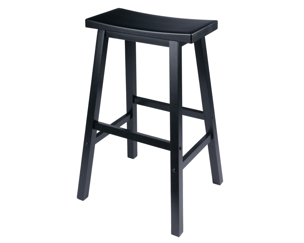 Satori Saddle Seat Bar Stool, Black