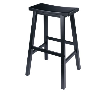 Satori Saddle Seat Bar Stool, Black