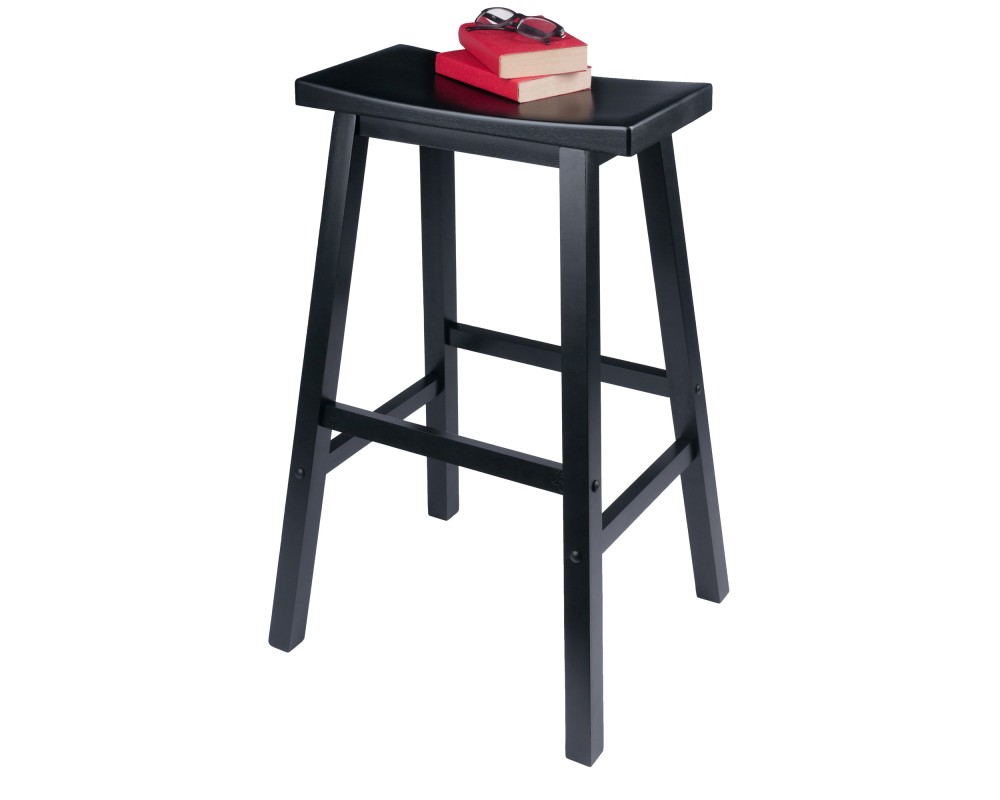 Satori Saddle Seat Bar Stool, Black