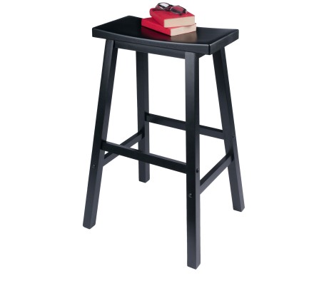 Satori Saddle Seat Bar Stool, Black