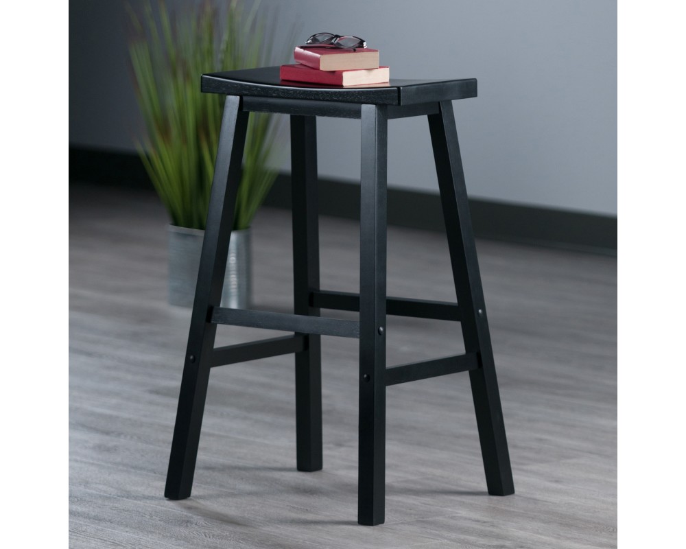 Satori Saddle Seat Bar Stool, Black
