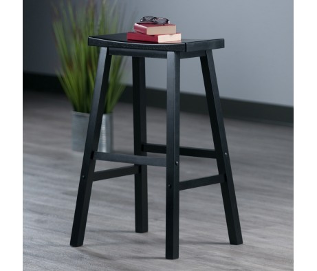 Satori Saddle Seat Bar Stool, Black