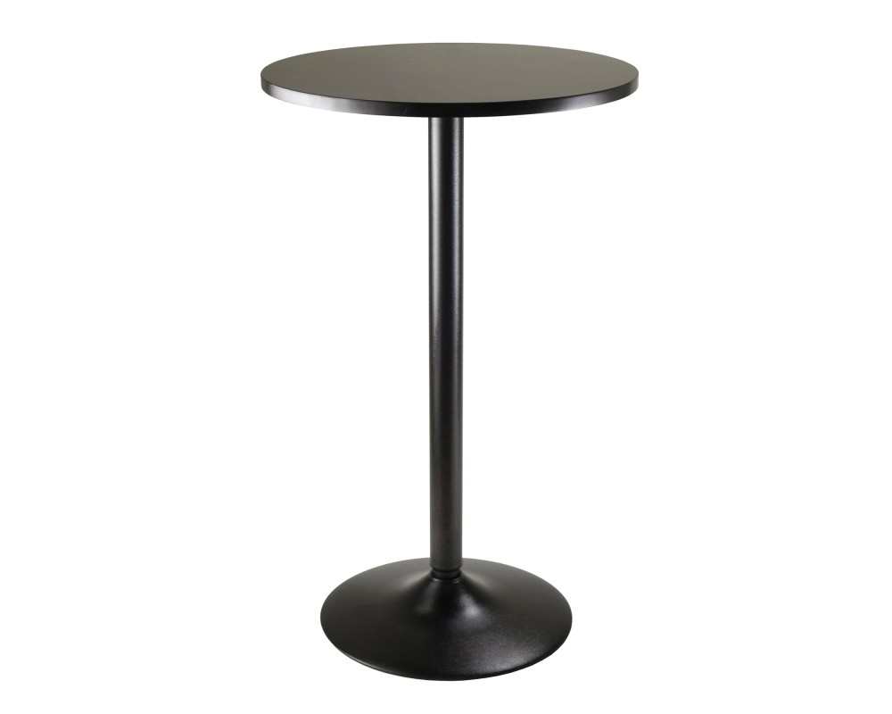 Obsidian Round Bar Height Table, Black