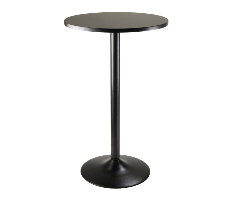 Obsidian Round Bar Height Table, Black