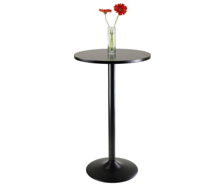 Obsidian Round Bar Height Table, Black