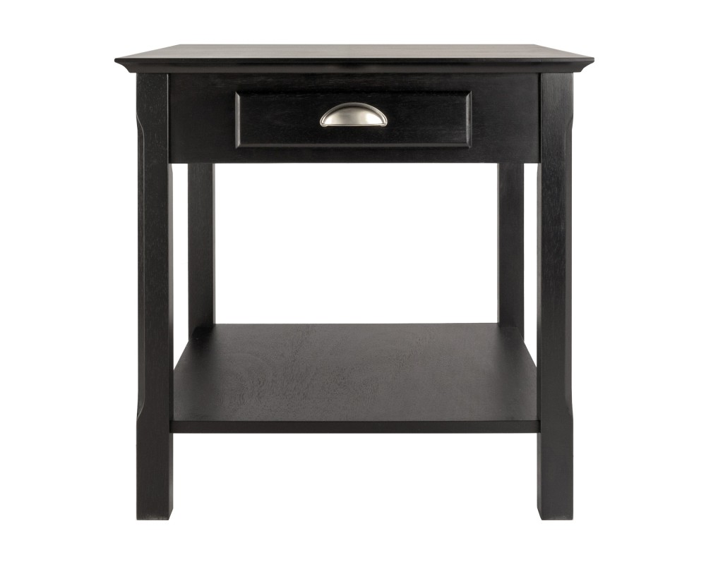 Timber End Table, 22' Wide, 22' High, Black