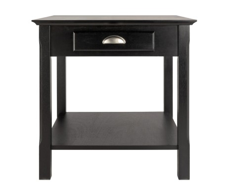 Timber End Table, 22' Wide, 22' High, Black