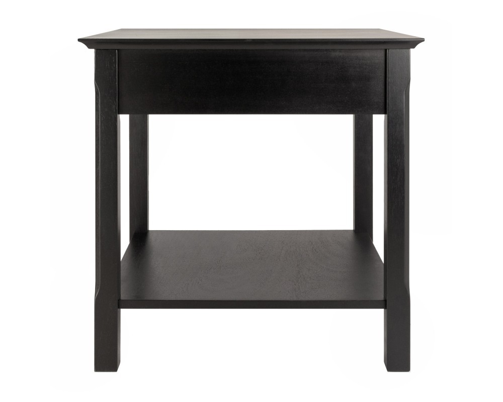 Timber End Table, 22' Wide, 22' High, Black