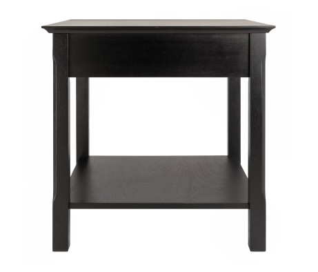 Timber End Table, 22' Wide, 22' High, Black