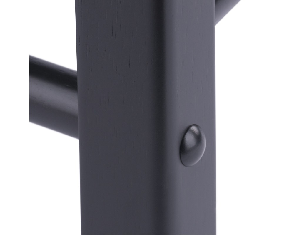 Element 2-Pc Square Legs Dining Stool Set, Black Finish