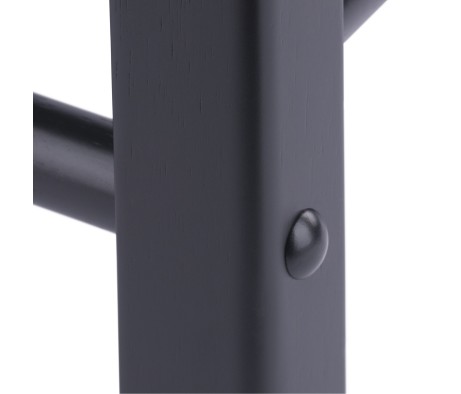 Element 2-Pc Square Legs Dining Stool Set, Black Finish