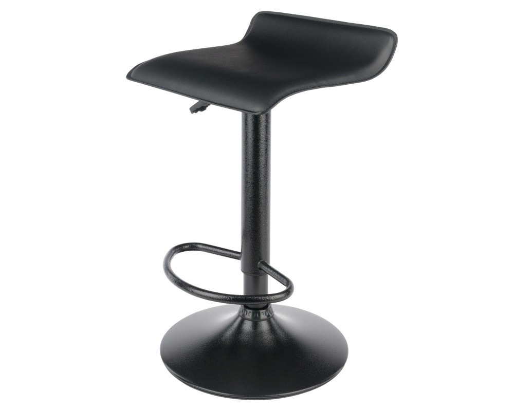 Obsidian 2-Pc Adjustable Swivel Stool Set, Black