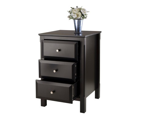 Timmy Accent Table, 24 High, 16 Wide, Black