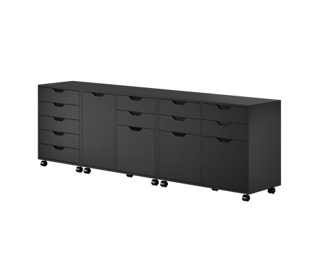 Halifax 3-Pc Set Cabinets, Black