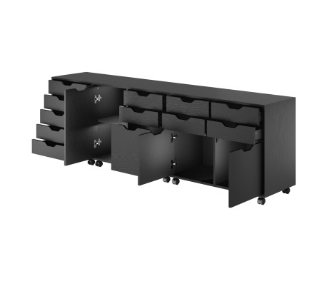 Halifax 3-Pc Set Cabinets, Black