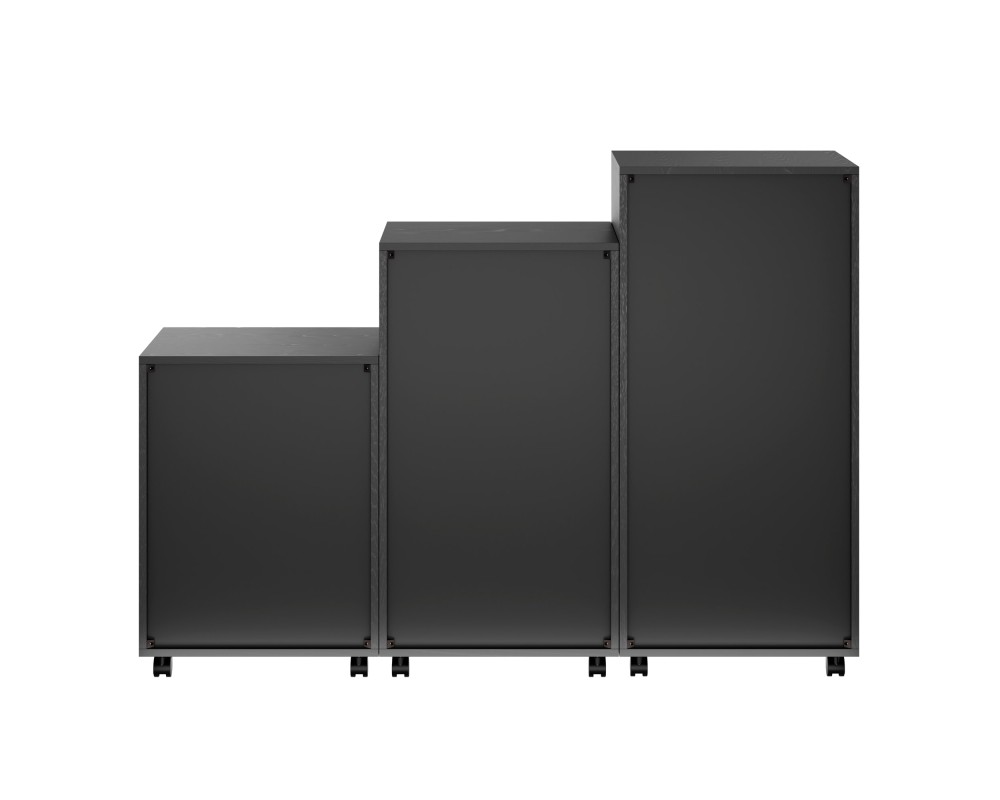 Halifax 3-Pc Multi-Drawer Storage Cabinet Set, Black