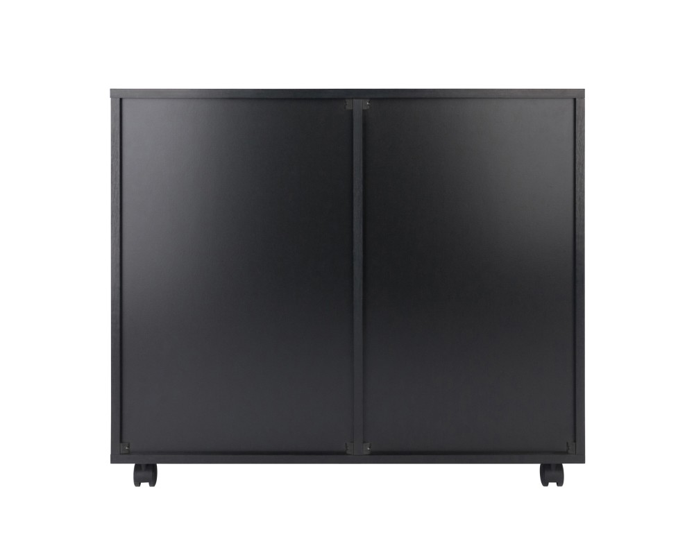Halifax 2-Section Mobile Filing Cabinet, Black