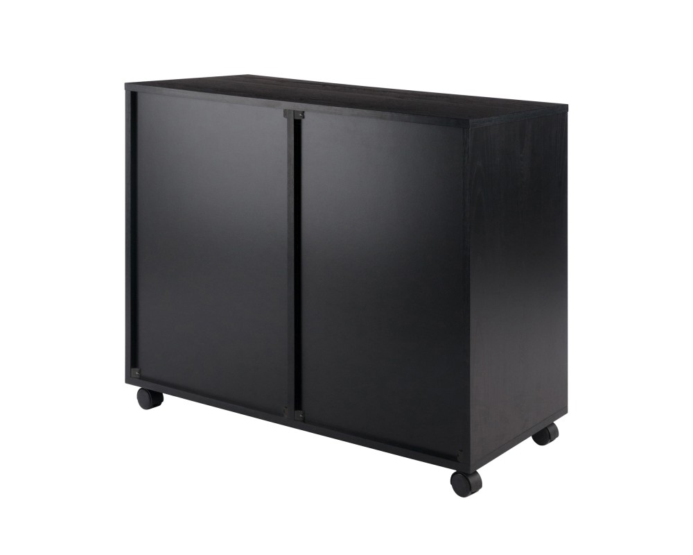 Halifax 2-Section Mobile Filing Cabinet, Black