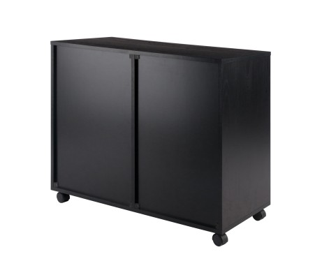 Halifax 2-Section Mobile Filing Cabinet, Black