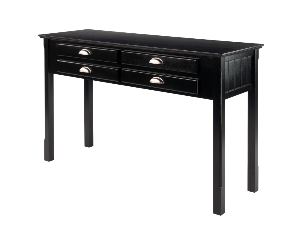 Timber Console Table, Black