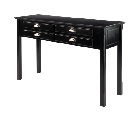 Timber Console Table, Black