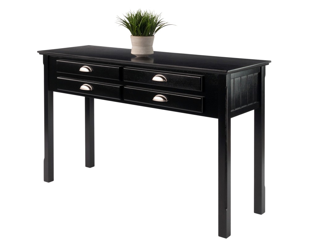 Timber Console Table, Black