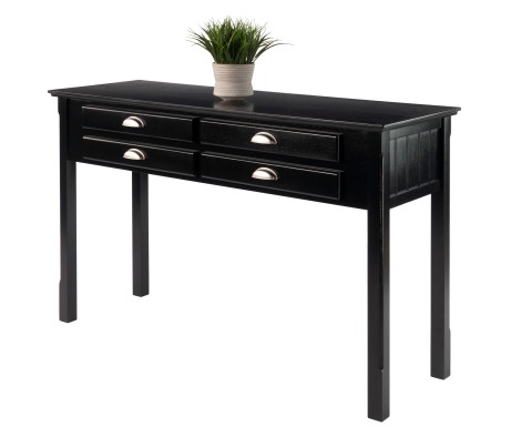 Timber Console Table, Black